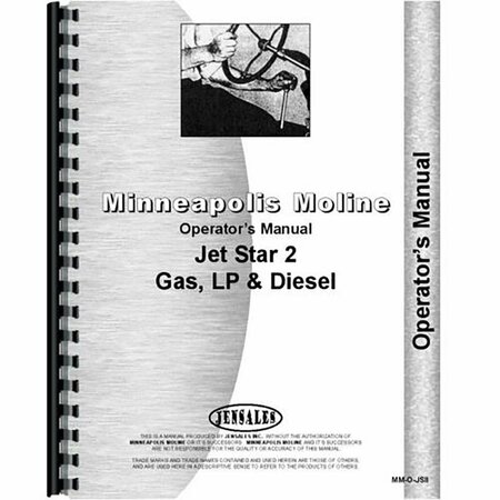 AFTERMARKET New Operators Manual Made for Minneapolis Moline Tractor Model Jet Star II RAP79621
